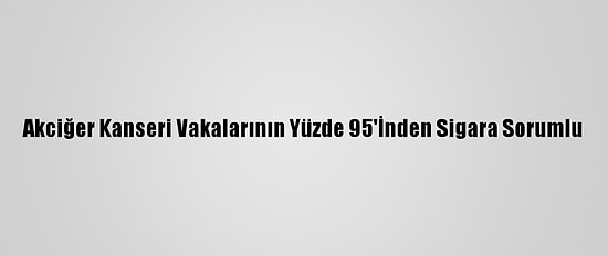 Akciğer Kanseri Vakalarının Yüzde 95'İnden Sigara Sorumlu