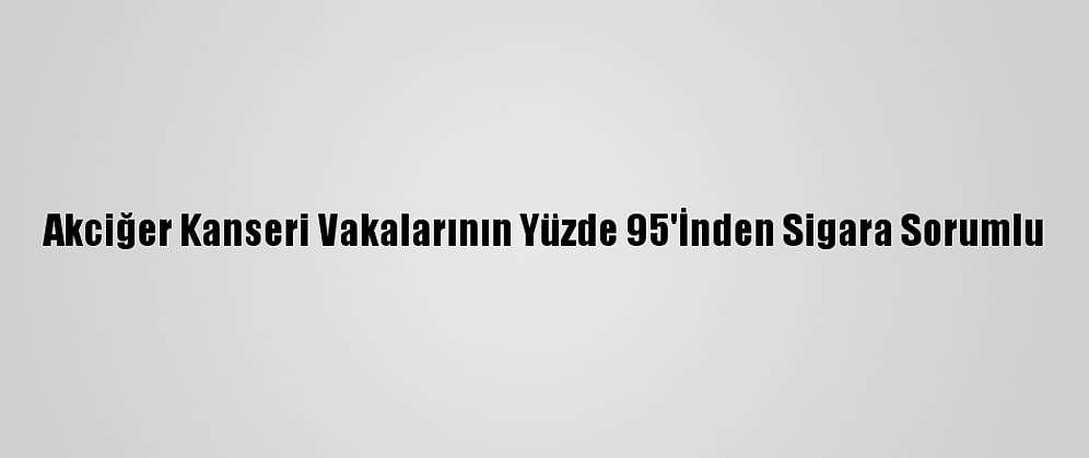Akciğer Kanseri Vakalarının Yüzde 95'İnden Sigara Sorumlu