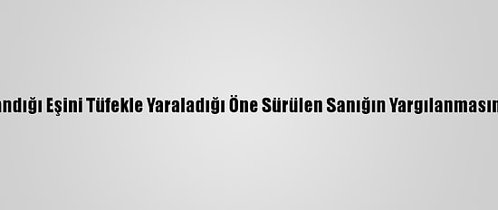 Mersin'de Boşandığı Eşini Tüfekle Yaraladığı Öne Sürülen Sanığın Yargılanmasına Devam Edildi
