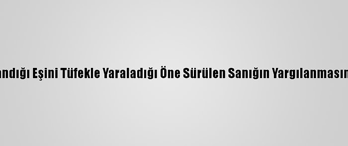 Mersin'de Boşandığı Eşini Tüfekle Yaraladığı Öne Sürülen Sanığın Yargılanmasına Devam Edildi