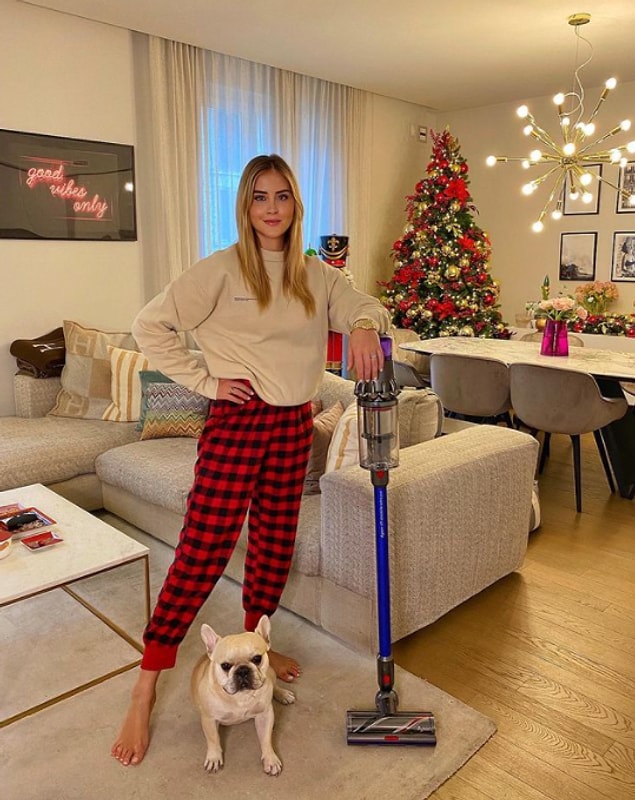 6. Neredeyse 4 milyon takipçisi olan İtalyan güzel Valentina Ferragni'nin evinde kullandığı süpürge Dyson.