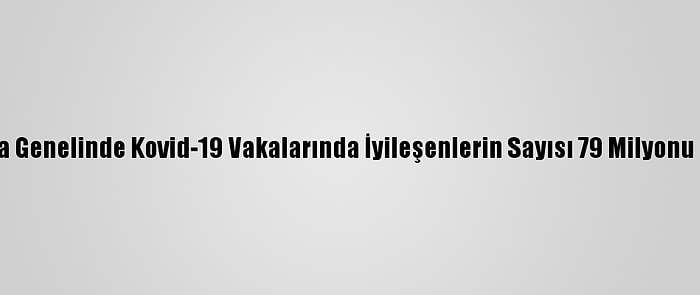 Dünya Genelinde Kovid-19 Vakalarında İyileşenlerin Sayısı 79 Milyonu Geçti