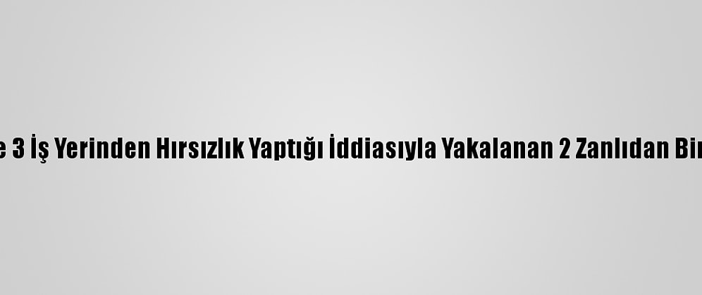 Osmaniye'de 3 İş Yerinden Hırsızlık Yaptığı İddiasıyla Yakalanan 2 Zanlıdan Biri Tutuklandı