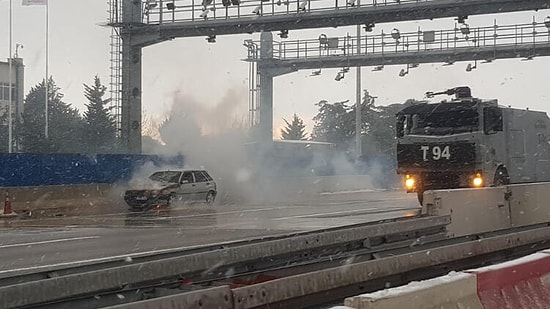 15 Temmuz Şehitler Köprüsü'nde Yangın Paniği!