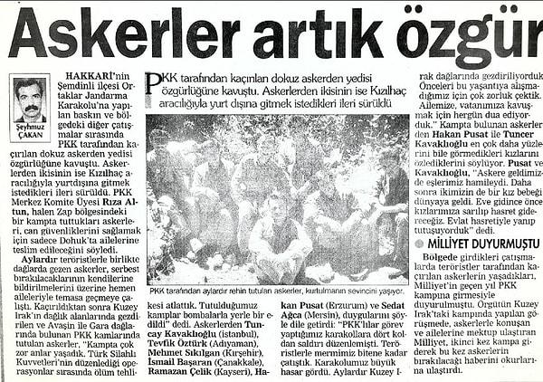 Ailelerle tekrar Kuzey Irak'a giden ikinci heyet Zap Kampı'nda Rıza Altun'la görüşür ve diğer  askerleri de teslim alır.  09 Aralık 1996 Pazartesi günü PKK, rehin tuttuğu 8 askeri serbest bırakır.