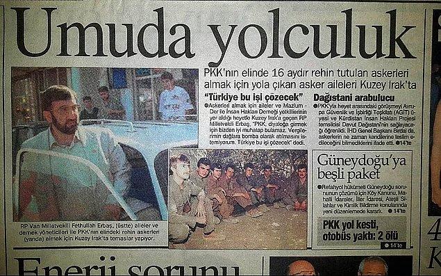 O dönemler  Tayyip Erdoğan'ın da içinde siyaset yaptığı Refah Partisi milletvekili  olan Fethullah Erbaş'ın kapısını bir gün bir grup anne çaldı. PKK tarafından çocukları kaçırılan aileler çocuklarına kavuşmak istiyordu.