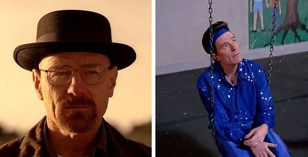 1. Брайан Крэнстон в сериалах "Во все тяжкие" и "Малькольм в центре внимания"