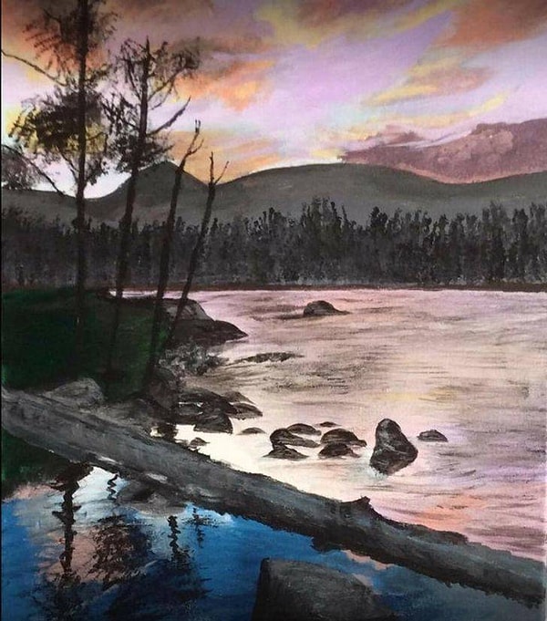 11. "Эту прекрасную картину нарисовала моя тетя, когда ей было 95. При этом за кисть она взялась, когда ей уже было 90. Никогда не поздно начать делать то, чего просит душа!"