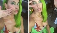 Ирина Шейк поделилась закулисным видео со съемок Vogue в России, где на ней ярко-зеленый парик