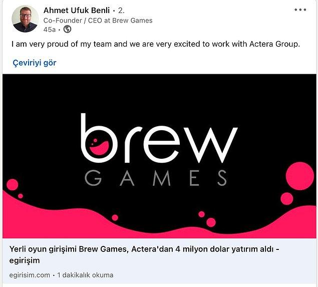 Brew Games, 4 milyon$'lık yatırım aldı