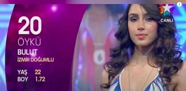 Bu yarışmanın ardından da 2012 yılında Miss Turkey'de 20 numaralı yarışmacı olarak yer almış. Star TV ekranlarında yayınlanan canlı yayında kendisini görmüştük.