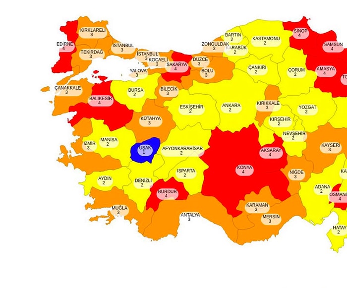 Batıda Mavi Olan Tek İl: Uşak'ın Düşük Riskli Olmasındaki Sırrı Ne?