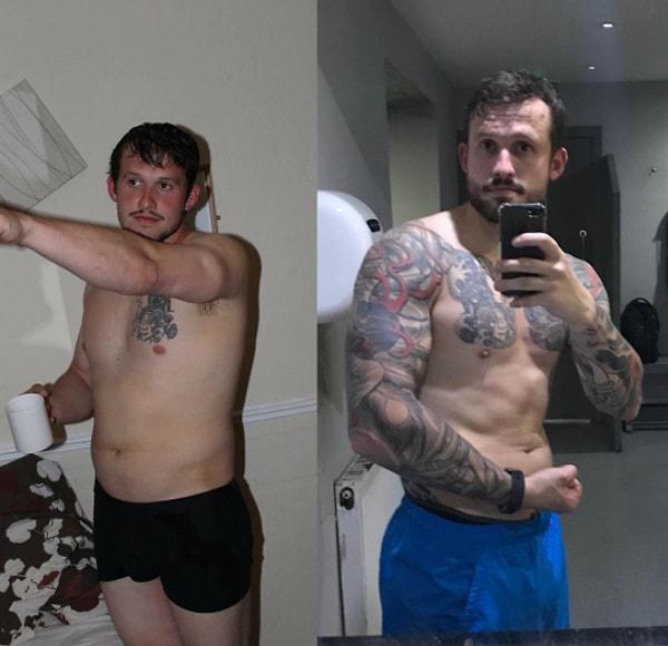 18. Bu iki fotoğraf arasında neredeyse beş sene var ve kilolar aynı!