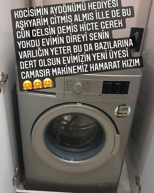 10. Bir insanın çamaşır makinesi olması niye birilerine dert olsun ki?