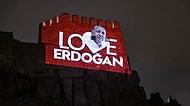 Ankara Kalesi'ne 'Love Erdoğan' Görseli