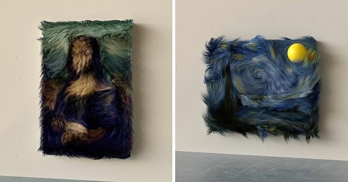 Современное искусство: Турецкий цифровой художник показал, как бы выглядели известные картины, будь они сделаны из меха
