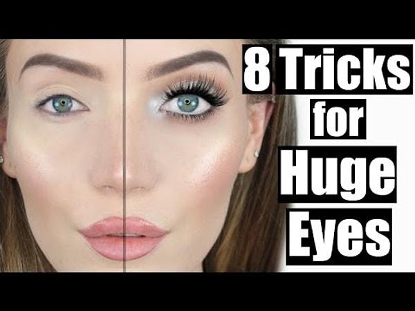 10. Gözlerinizin olduğundan daha büyük ve etkileyici gözükmesi için de çok kolay uygulanabilir teknikler var.