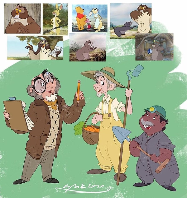 3. Сова, кролик и суслик, из фильма Винни-Пух