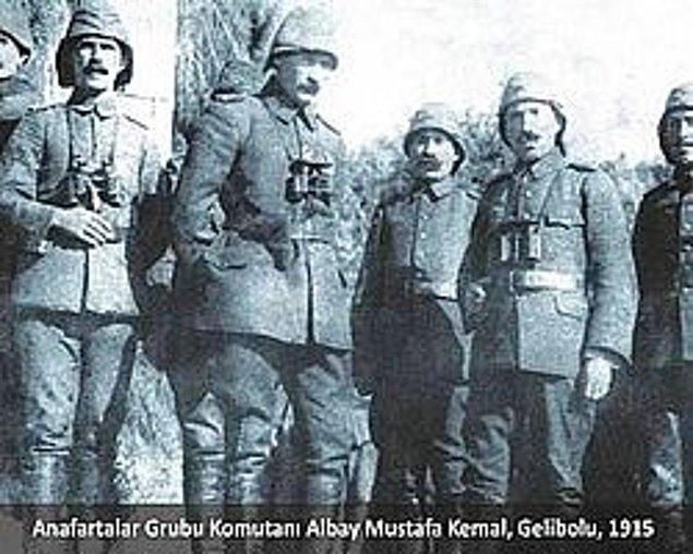 21. Anafartalar Grubu Komutanı Albay Mustafa Kemal, Gelibolu 1915.