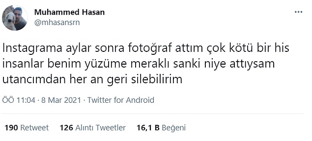 7. Atılan her fotoğraf sonrası.