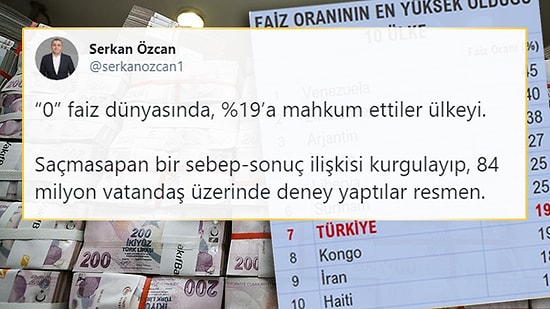 İran ve Kongo'yu Geride Bıraktık... Türkiye, Dünyada Faizin En Yüksek Olduğu 7. Ülke Haline Geldi