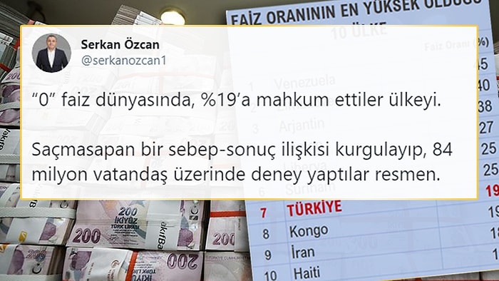 İran ve Kongo'yu Geride Bıraktık... Türkiye, Dünyada Faizin En Yüksek Olduğu 7. Ülke Haline Geldi