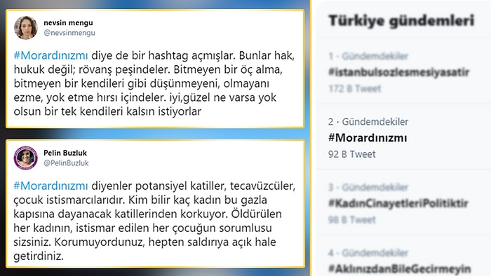 Twitter'da Açılan '#Morardınızmı' Etiketine Tepki Yağıyor: 'Potansiyel Katiller, Tecavüzcüler!'