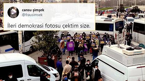Kadınlardan Polis Ablukası Altında Eylem: 'Kararı Geri Çek, Sözleşmeyi Uygula!’