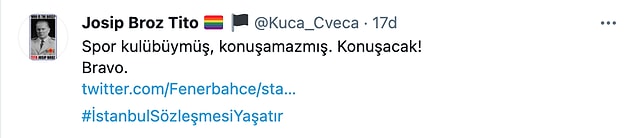 Fenerbahçe bu paylaşımından sonra oldukça destek gördü ve diğer takımlar da desteğe çağırıldı: