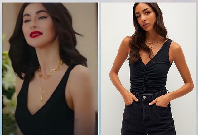 9. Şahika'nın geçen bölüm üzerinde gördüğümüz body Mango'dan.