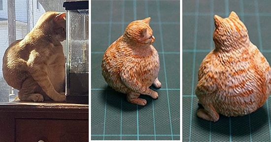 Художник превращает забавные фото животных в скульптуры, которые заставят вас смеяться (20 фото)