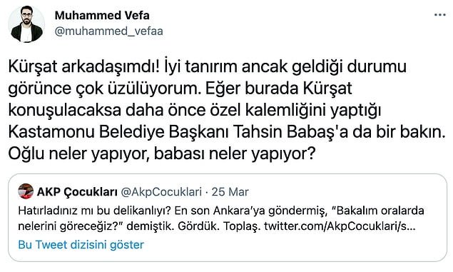 Hatta dün bir gazeteci de gündemdeki ismi gençliğinden beri tanıdığını öne sürmüş, ailesi ve çevresi adına üzgün olduğunu belirtmişti.
