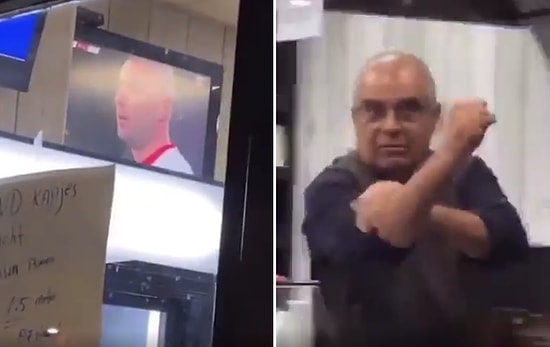 Burak Yılmaz'ın Golü Sonrası Hollandalı Futbolseverlere Hareket Çeken Türk Abi