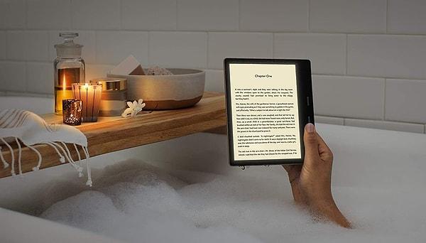 1. Amazon Kindle Oasis 10. Nesil - 32GB e-kitap okuyucu (Şampanya rengi)
