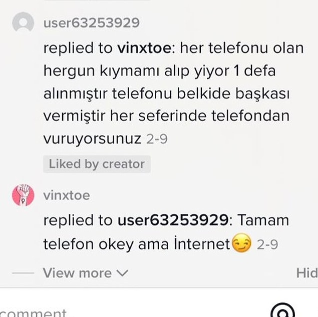 Sonrasında ise diyalog bu şekilde sürdü ve tamamlandı...