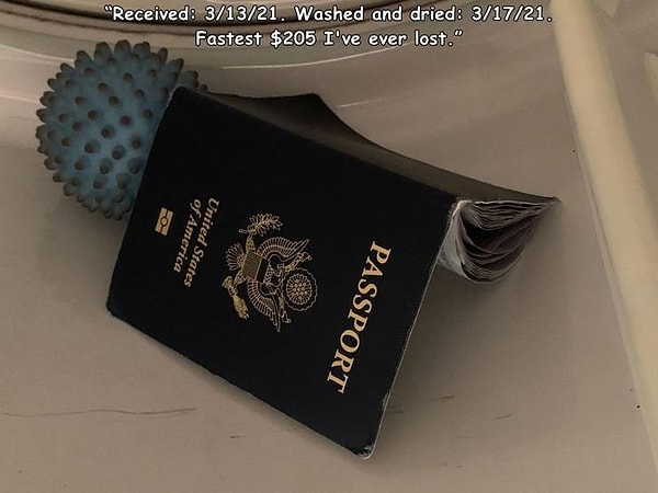 1. "Выдан 13 марта 2021. Постиран и посушен 17 марта 2021. Никогда еще так быстро я не спускал в никуда 205 долларов".