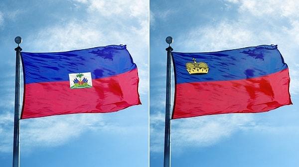 8. Lihtenştayn ve Haiti, bayraklarının aynı olduğundan haberdar bile değildi...