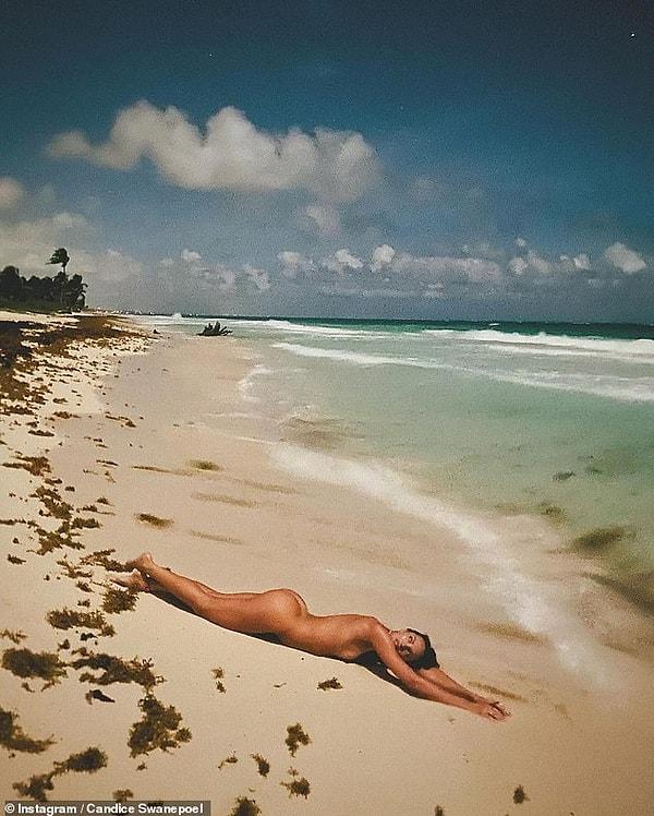 9. Öte yandan bir diğer güzeller güzeli Victoria's Secret modeli Candice Swanepoel, Tulum tatilinde...