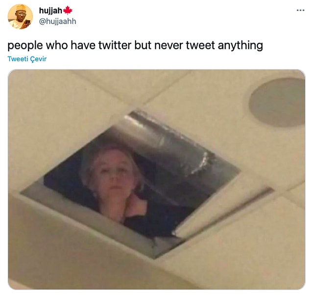 12. "Twitter'ı olup asla tweet atmayan kişiler"