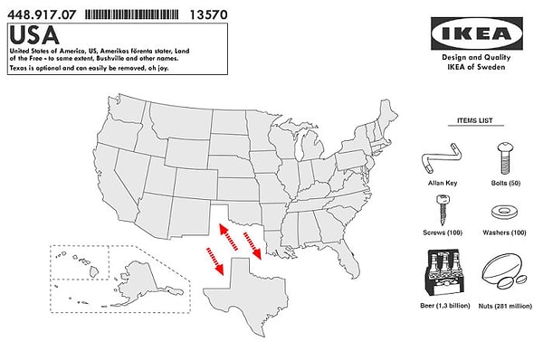 7. Рекламы Икеи на карте США