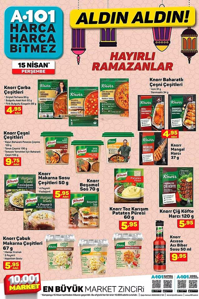 Ramazan'a özel Knorr ürünleri uygun fiyatlara satışta olacak.