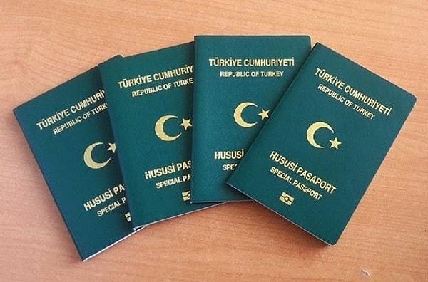 1. Yeşil pasaportu olanlar.