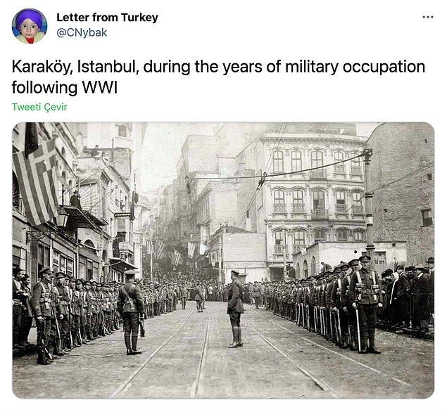7. Birinci Dünya Savaşı'nı izleyen askeri işgal yıllarında İstanbul, Karaköy