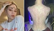 Девушка Илона Маска продемонстрировала "красивые инопланетные шрамы'', которые она вытатуировала на спине