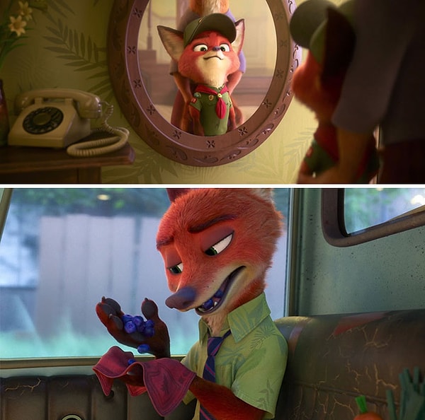 13. В «Зверополисе» носовой платок Ника является частью его детской скаутской формы