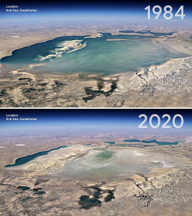 8. Aral Gölü, Kazakistan
