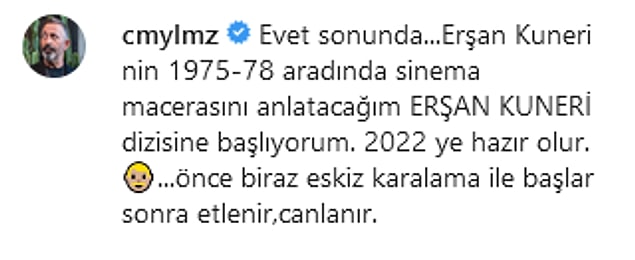 Diziyi 2022 yılında izleyebiliriz...