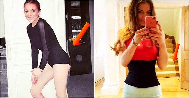 8. Lindsay Lohan inanılmaz derecede amatör bir photoshop kullanıcısı!