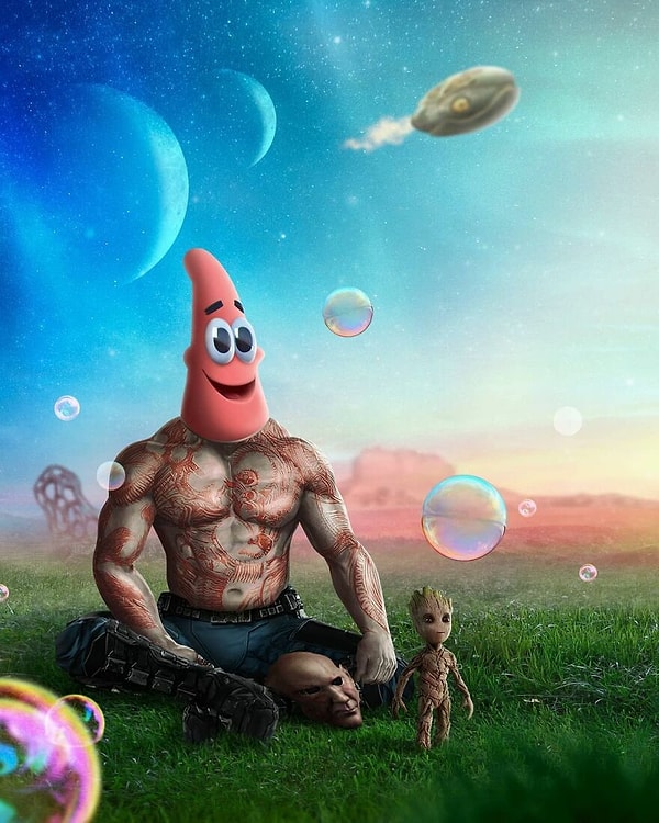 10. Патрик Стар и Дракс