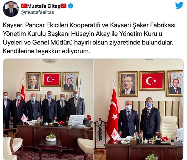 Bir hafta öncesi AKP'li Elitaş'ı ziyaret etmiş